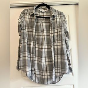 Grey & White flannel